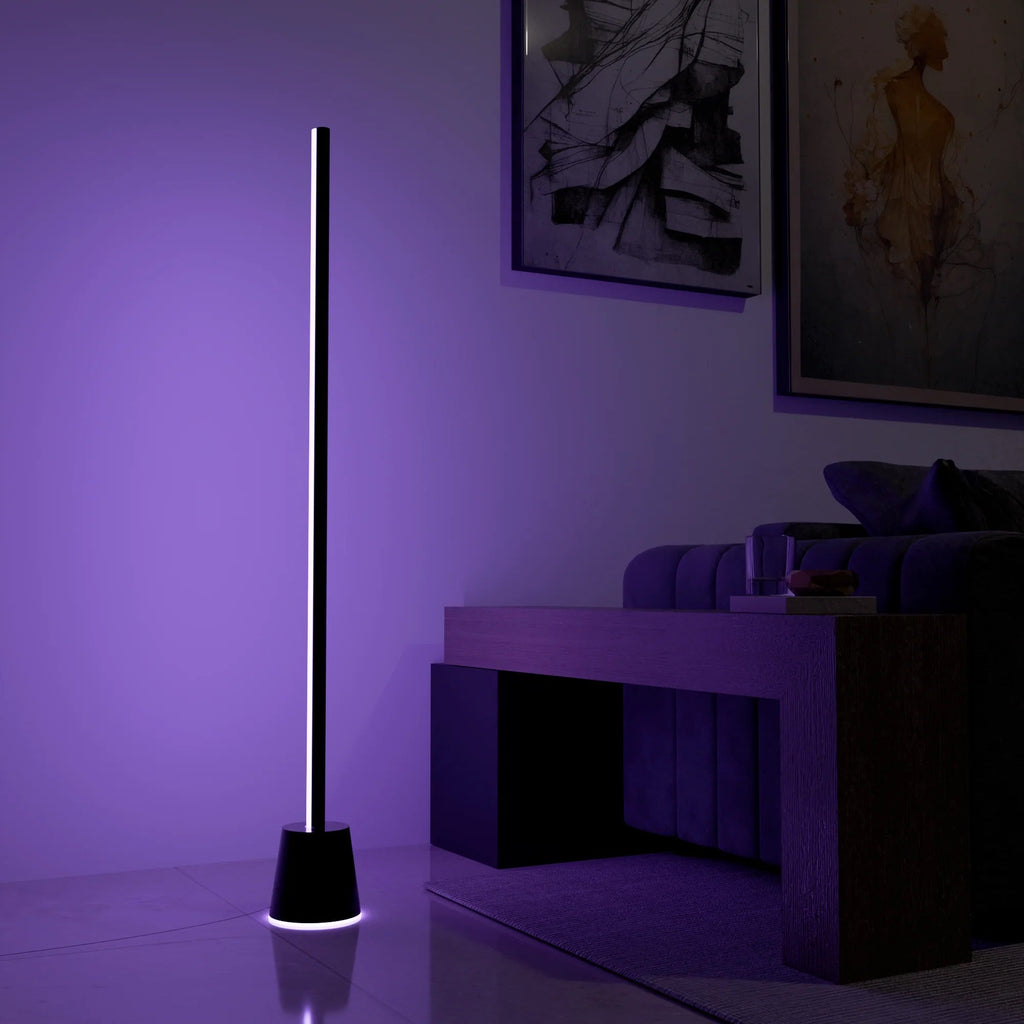 Modern White LED Smart Floor Lamp for Living Room & Home Office