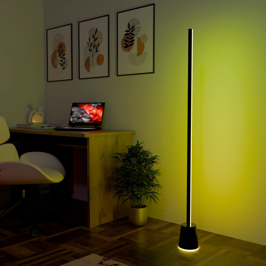Modern White LED Smart Floor Lamp for Living Room & Home Office