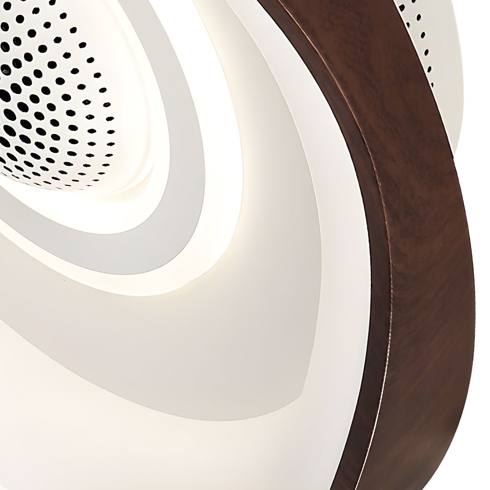 Modern White Bladeless Fan with Dimmable LED Light for Home Comfort