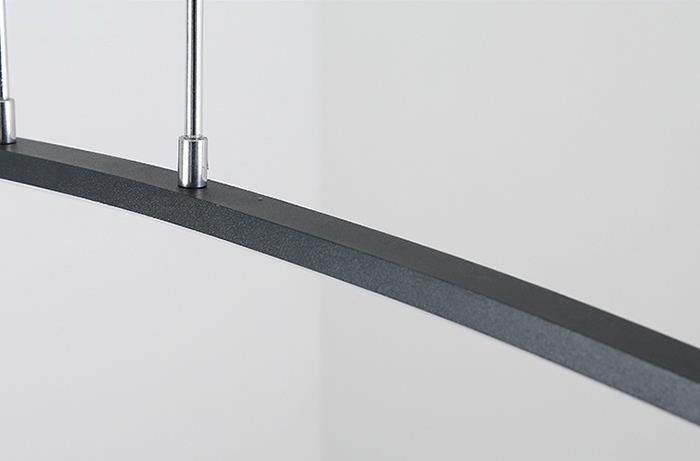 Nordic Minimalist White Arch Linear LED Chandelier for Modern Spaces