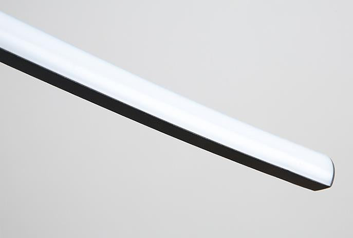 Nordic Minimalist White Arch Linear LED Chandelier for Modern Spaces