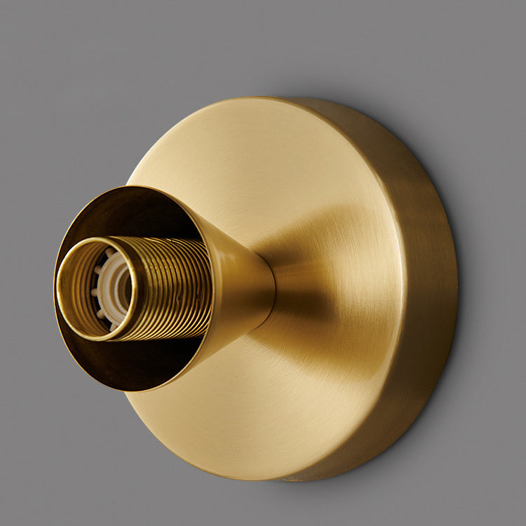 Modern Copper and Glass Sun-Shaped Flush Mount Light for Entryway
