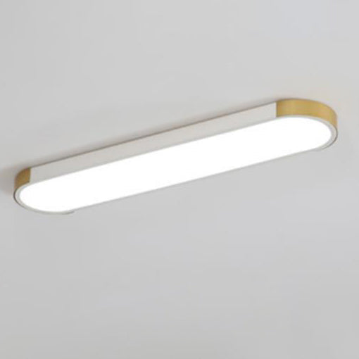 Sleek White Rectangular LED Flush Mount Ceiling Light for Modern Spaces