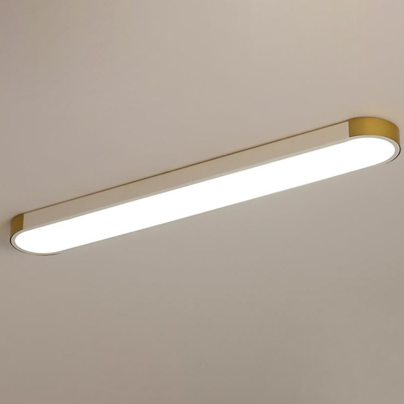 Sleek White Rectangular LED Flush Mount Ceiling Light for Modern Spaces