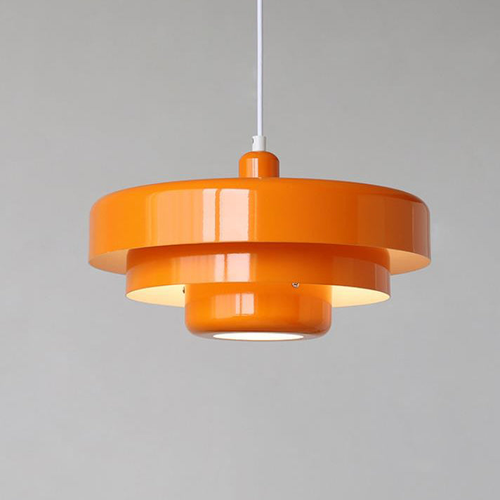 Nordic Vintage Round Metal Pendant Light Fixture for Living Room Decor