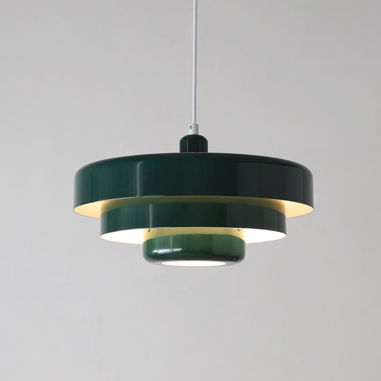 Nordic Vintage Round Metal Pendant Light Fixture for Living Room Decor