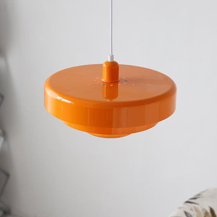 Nordic Vintage Round Metal Pendant Light Fixture for Living Room Decor