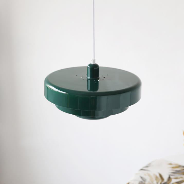 Nordic Vintage Round Metal Pendant Light Fixture for Living Room Decor