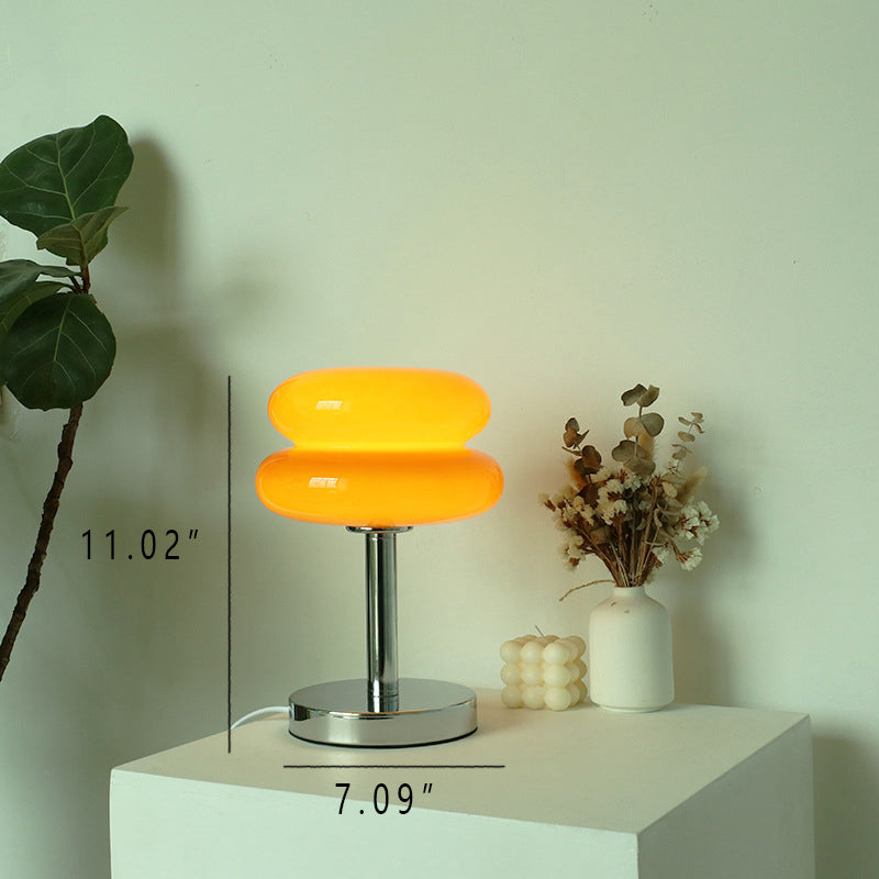 Contemporary Clear Glass 1-Light Table Lamp for Living Room or Bedroom
