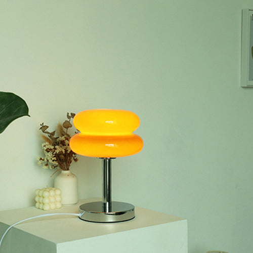 Contemporary Clear Glass 1-Light Table Lamp for Living Room or Bedroom