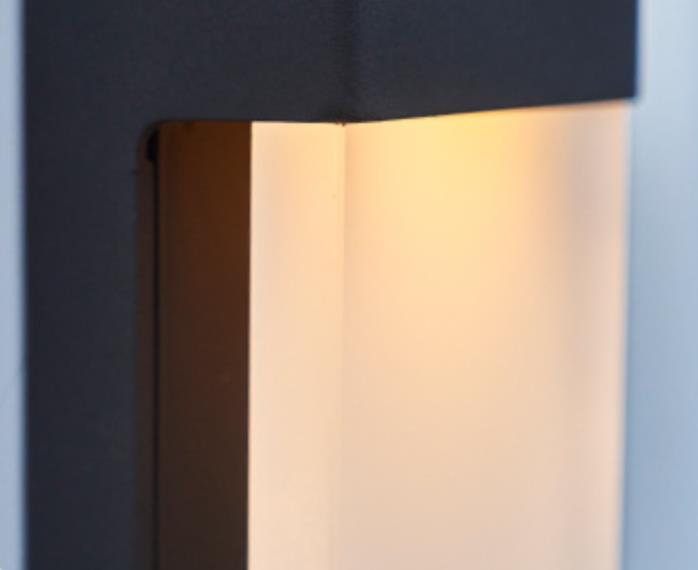 Modern Frosted Glass Solar LED Wall Sconce Light for Outdoor Spaces