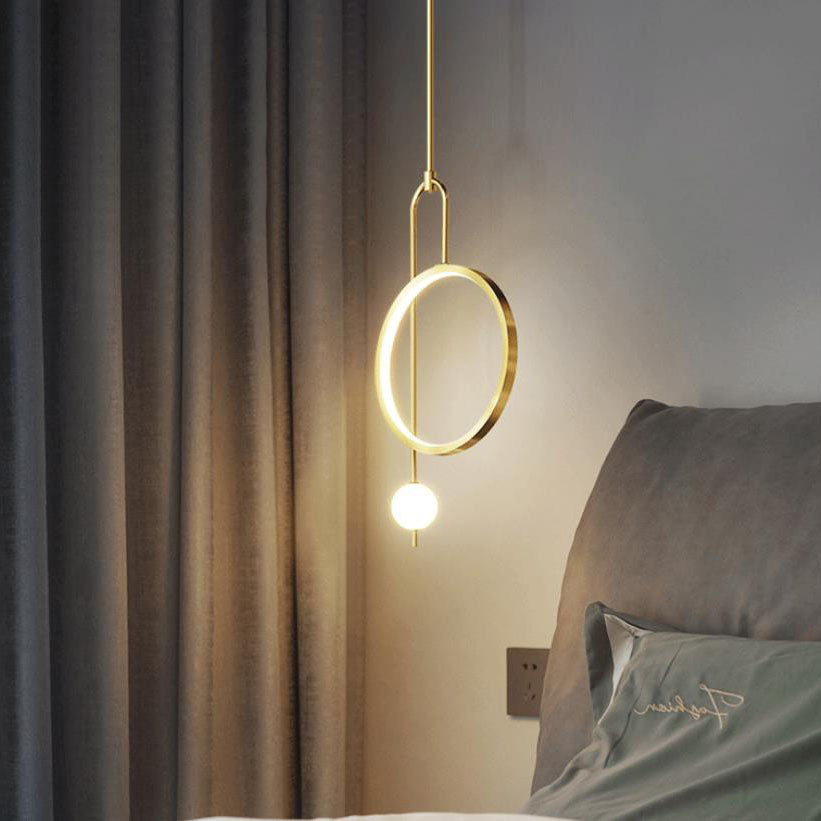 Modern Acrylic LED Chandelier with Circular Design for Dining Room