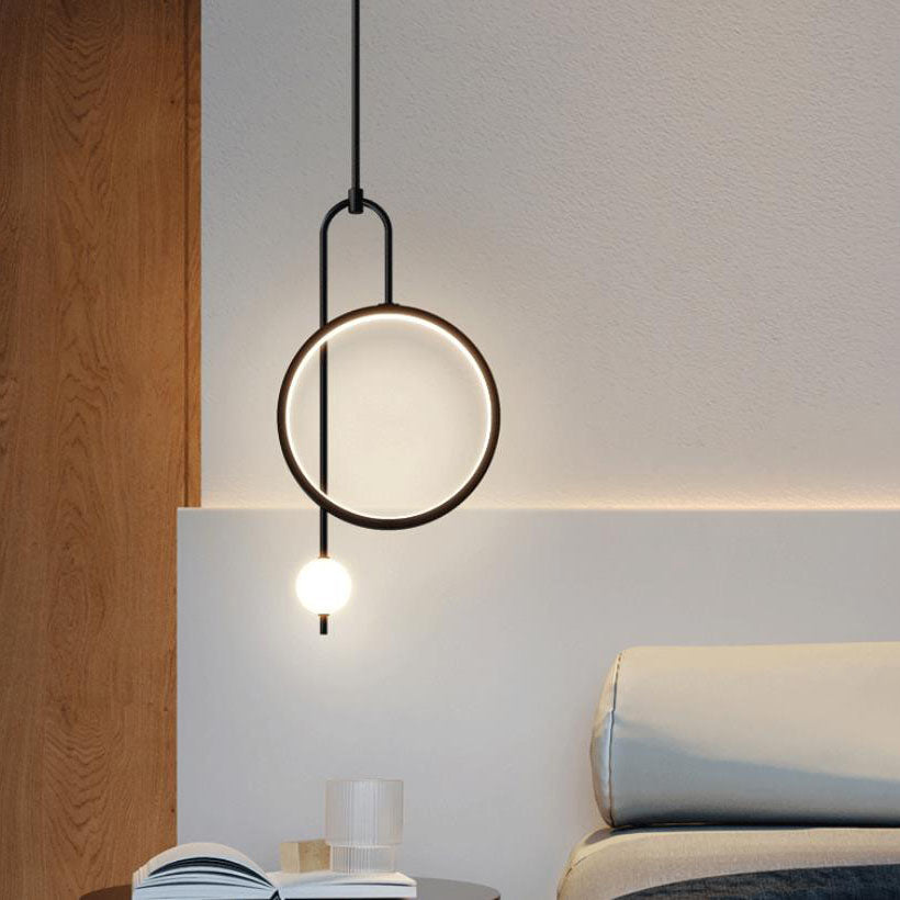 Modern Acrylic LED Chandelier with Circular Design for Dining Room