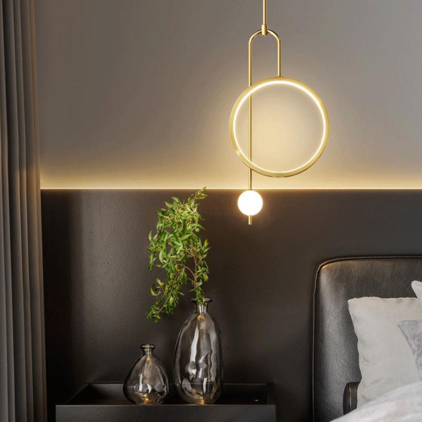 Modern Acrylic LED Chandelier with Circular Design for Dining Room