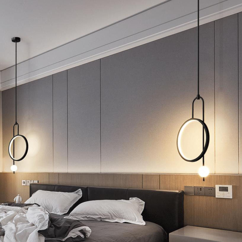 Modern Acrylic LED Chandelier with Circular Design for Dining Room