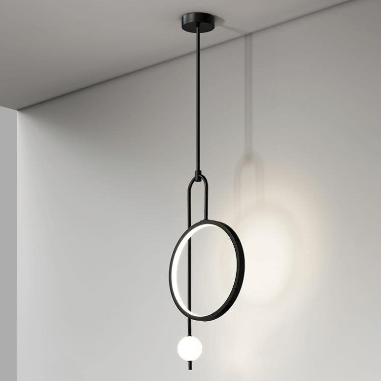 Modern Acrylic LED Chandelier with Circular Design for Dining Room