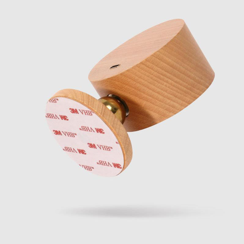 Rustic Wooden LED Wall Sconce with Rechargeable Touch Control for Bedrooms