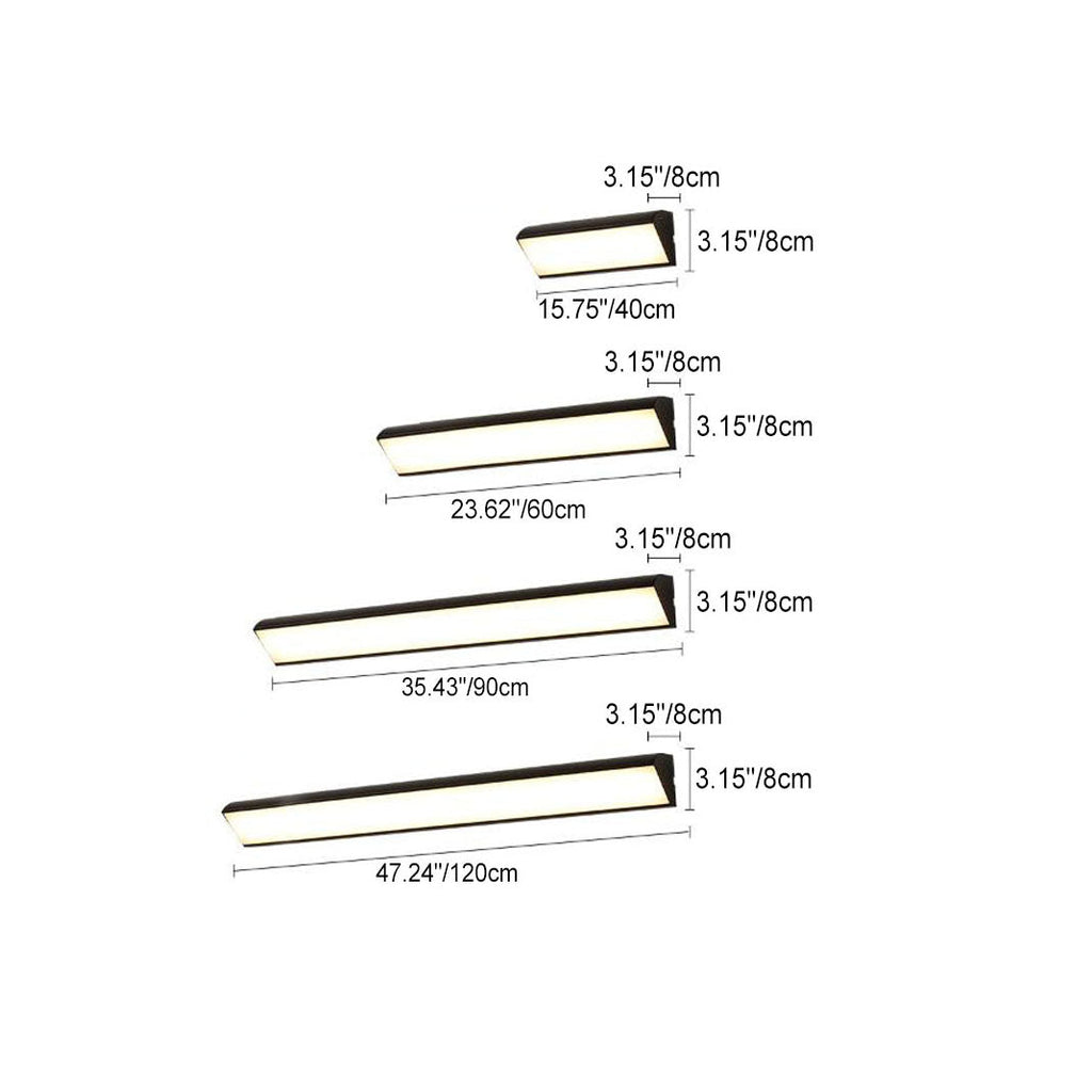 Sleek Black Aluminum LED Wall Sconce Lamp for Indoor Outdoor Use