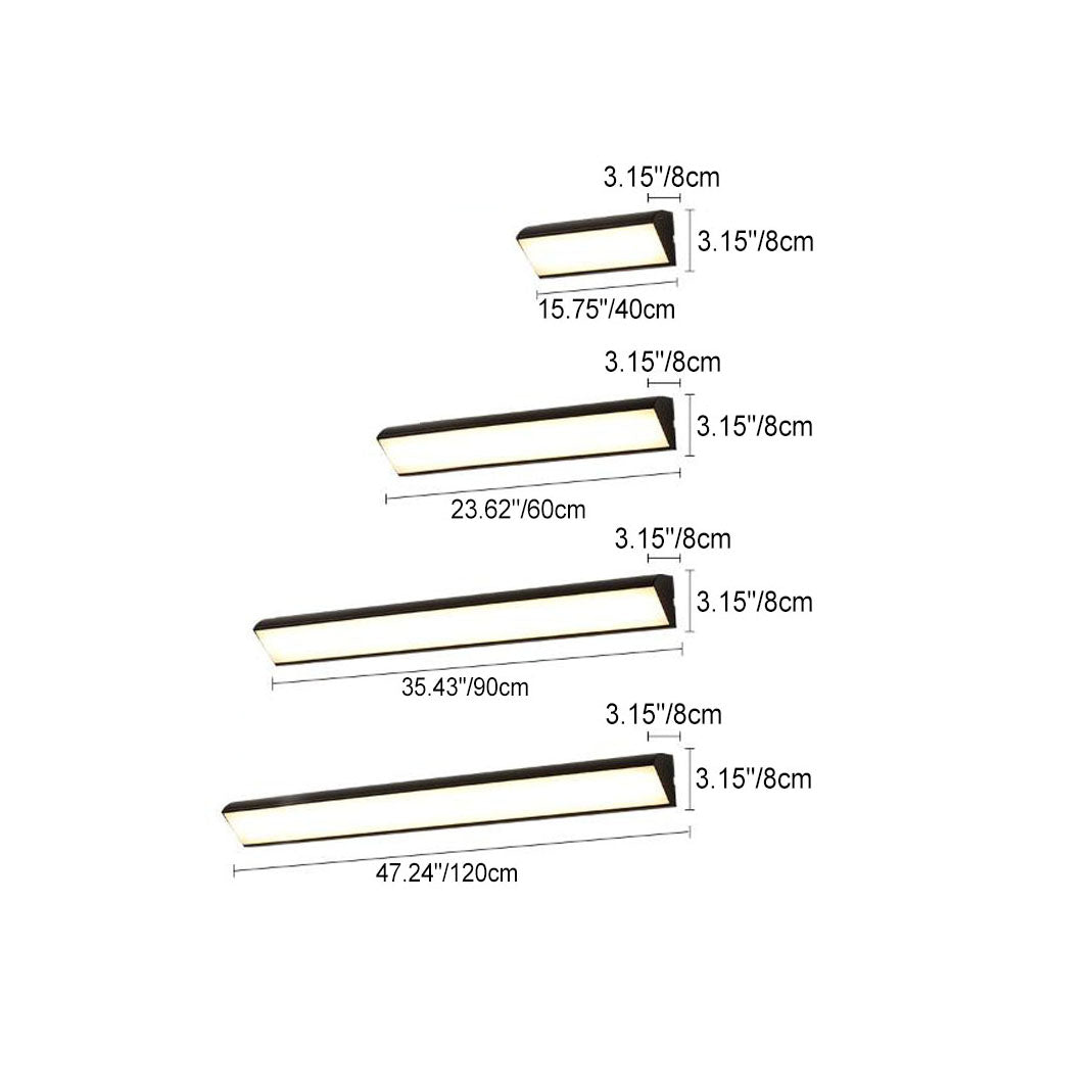 Sleek Black Aluminum LED Wall Sconce Lamp for Indoor Outdoor Use