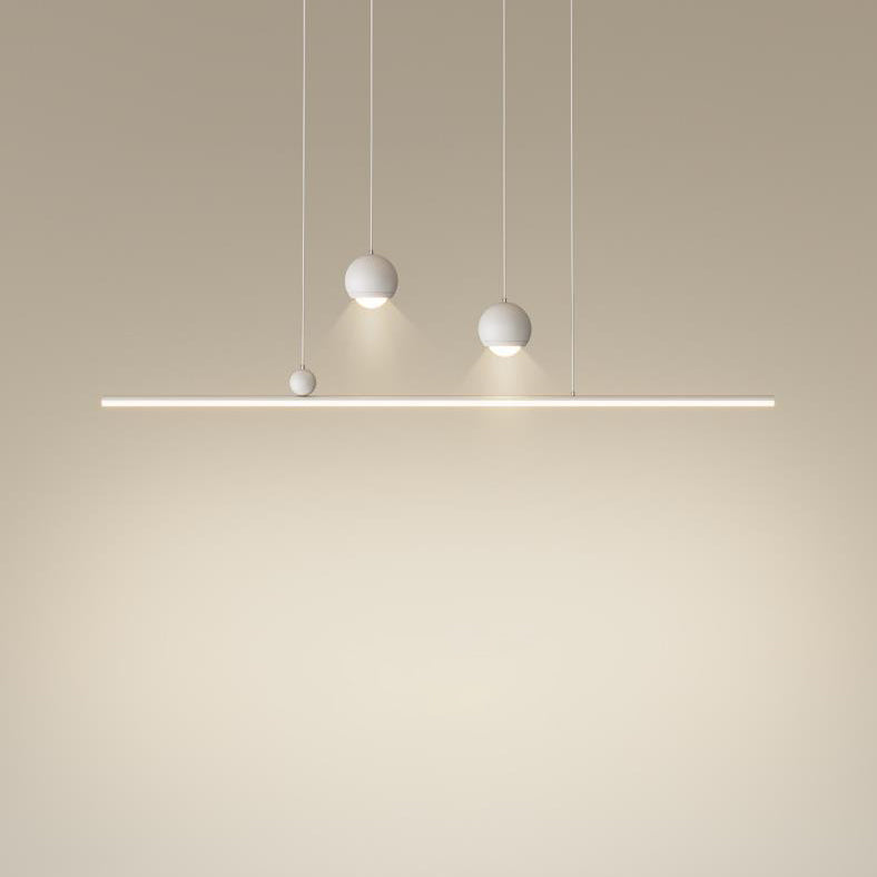 Sleek Black Iron & Acrylic LED Chandelier Pendant Light for Dining Room