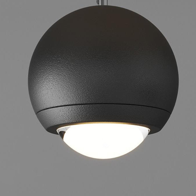Sleek Black Iron & Acrylic LED Chandelier Pendant Light for Dining Room
