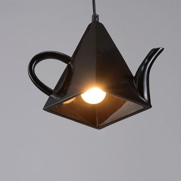 Modern Resin Teapot Pendant Light Fixture for Contemporary Living Room