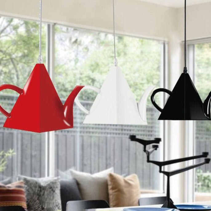 Modern Resin Teapot Pendant Light Fixture for Contemporary Living Room