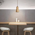Natural Wood Small Cylindrical Pendant Light for Rustic Home Décor