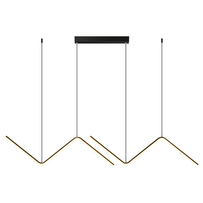 Sleek Aluminum N-Shaped LED Chandelier with Silicone for Dining Room