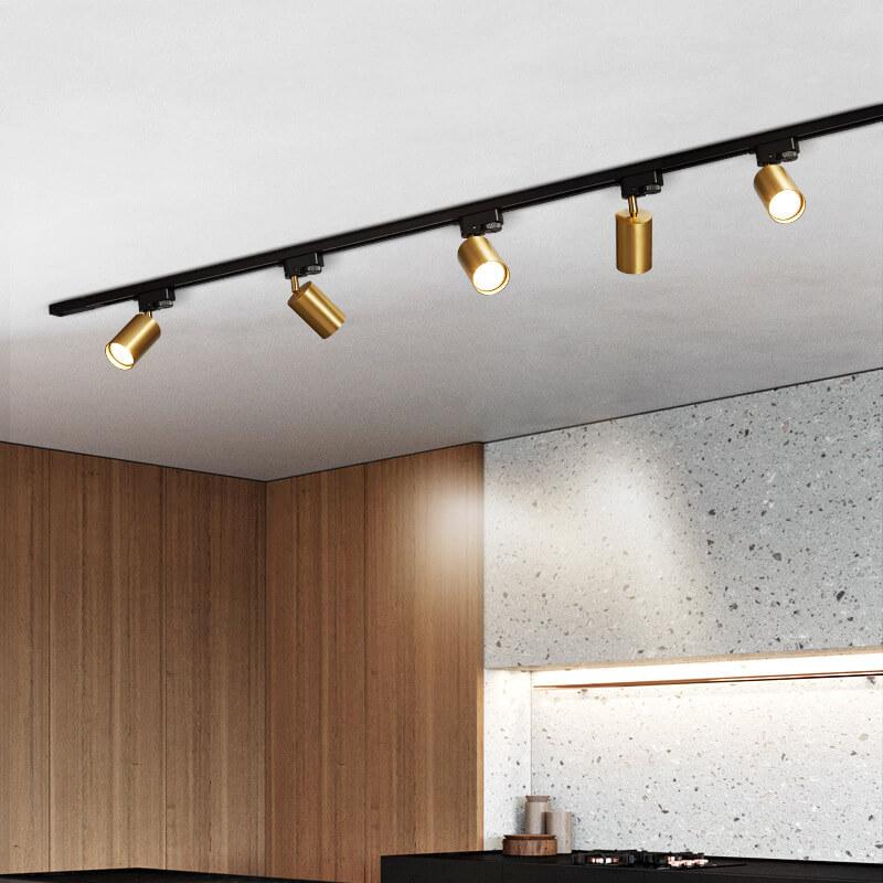 Sleek Industrial LED Flush Mount Tubular Track Lighting for Home Décor
