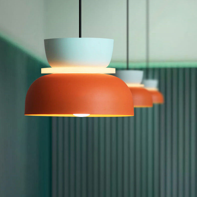 Vibrant Nordic Colorful Macaron LED Pendant Light for Kitchen Dining Room
