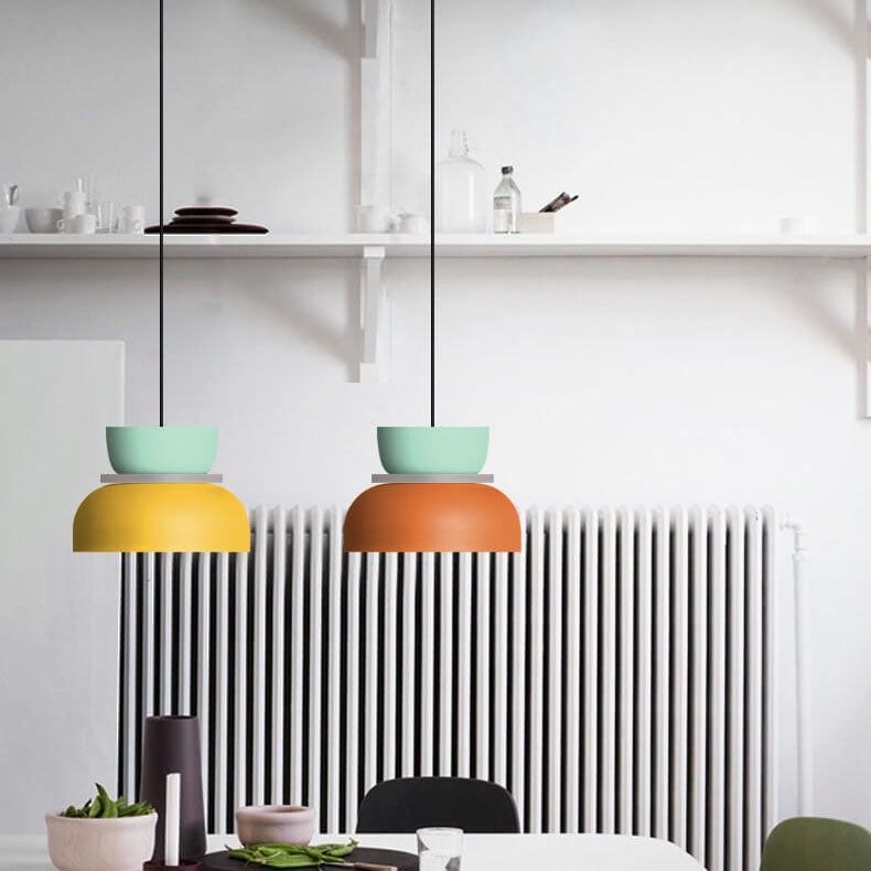 Vibrant Nordic Colorful Macaron LED Pendant Light for Kitchen Dining Room