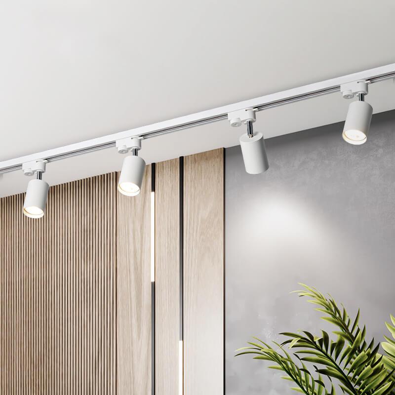 Sleek Black Tubular LED Flush Mount Track Lighting for Contemporary Homes