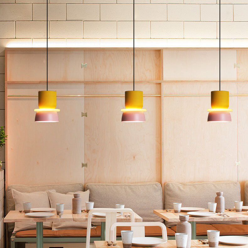 Vibrant Nordic Colorful Macaron LED Pendant Light for Kitchen or Dining Room