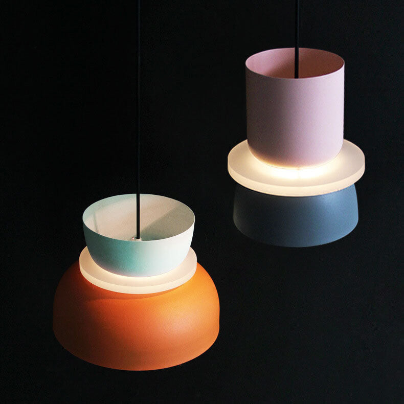 Vibrant Nordic Colorful Macaron LED Pendant Light for Kitchen or Dining Room