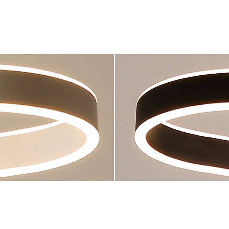 Sleek Oval Aluminum LED Chandelier - Modern Minimalist Fixture for Living Room