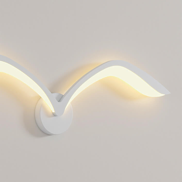 Nordic Minimalist White Acrylic LED Wall Sconce for Living Room Decor