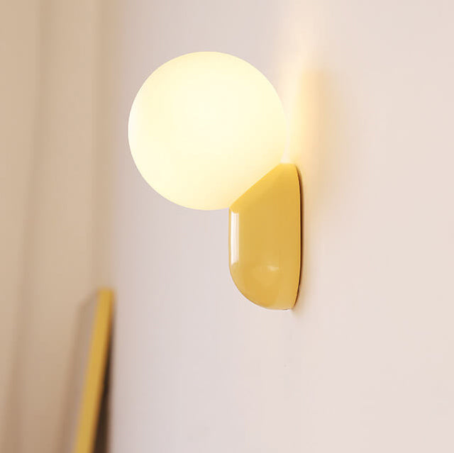 Chic Macaron Cream Resin 1-Light Wall Sconce Lamp for Modern Décor