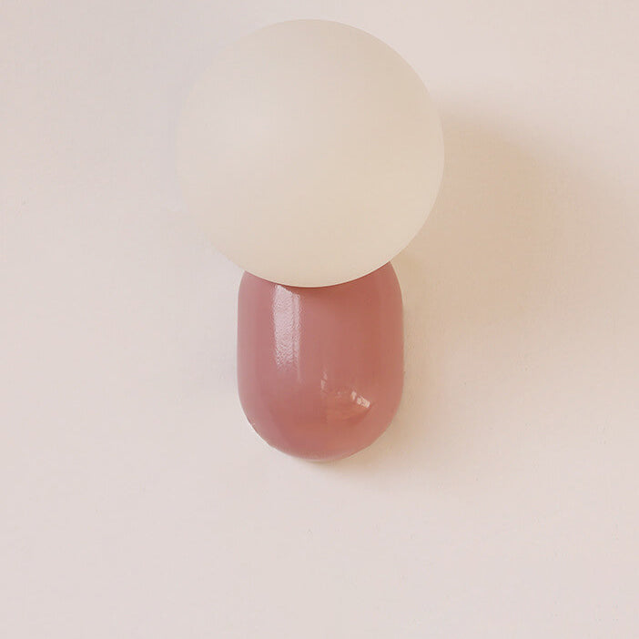 Chic Macaron Cream Resin 1-Light Wall Sconce Lamp for Modern Décor