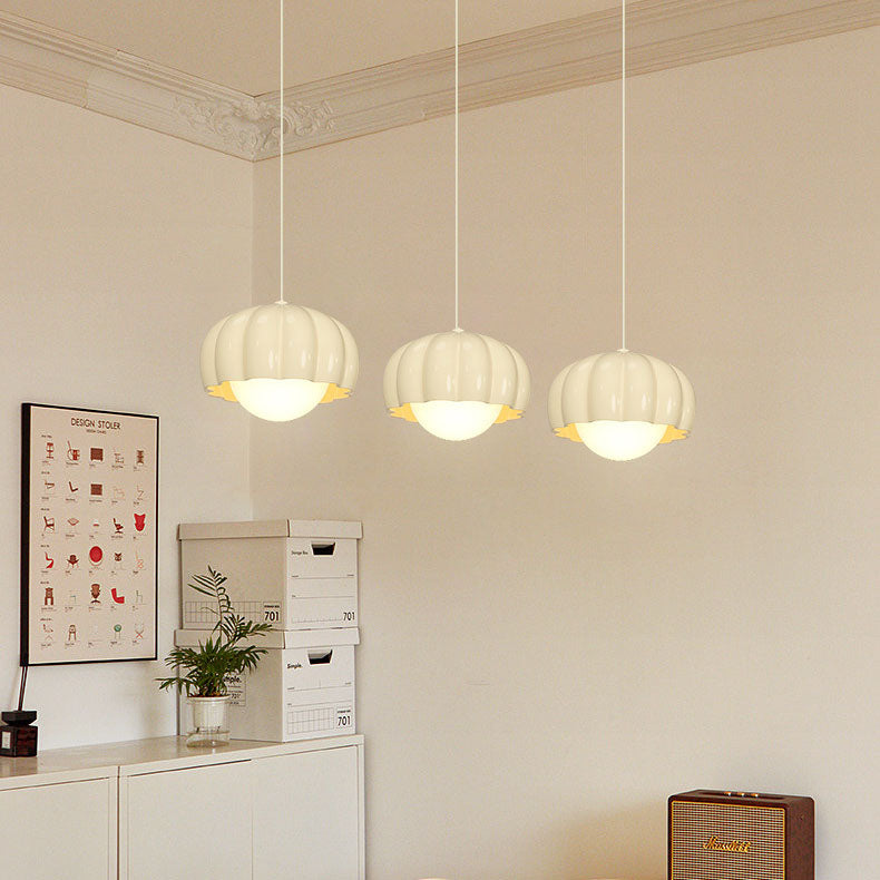Contemporary Cream Aluminum Resin Pendant Chandelier for Dining Room
