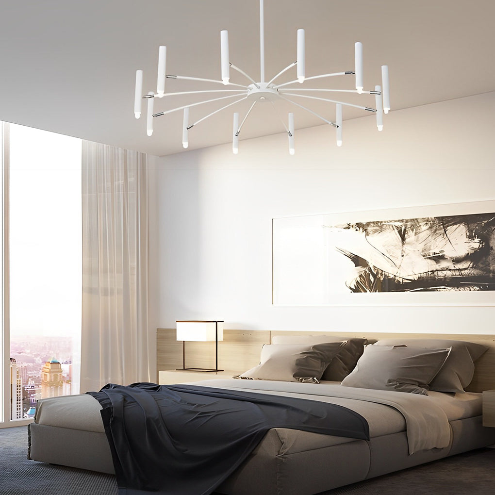 Stylish Adjustable Metal LED Chandelier for Dining Room - Three-Step Dimming