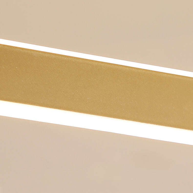 Sleek Oval Aluminum LED Chandelier - Modern Minimalist Fixture for Living Room