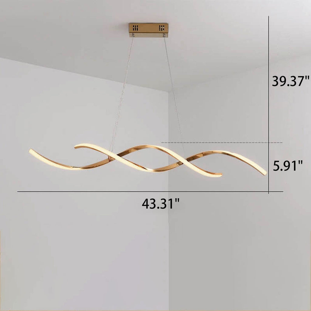 Sleek Modern Minimalist LED Chandelier Pendant Light for Kitchen Island
