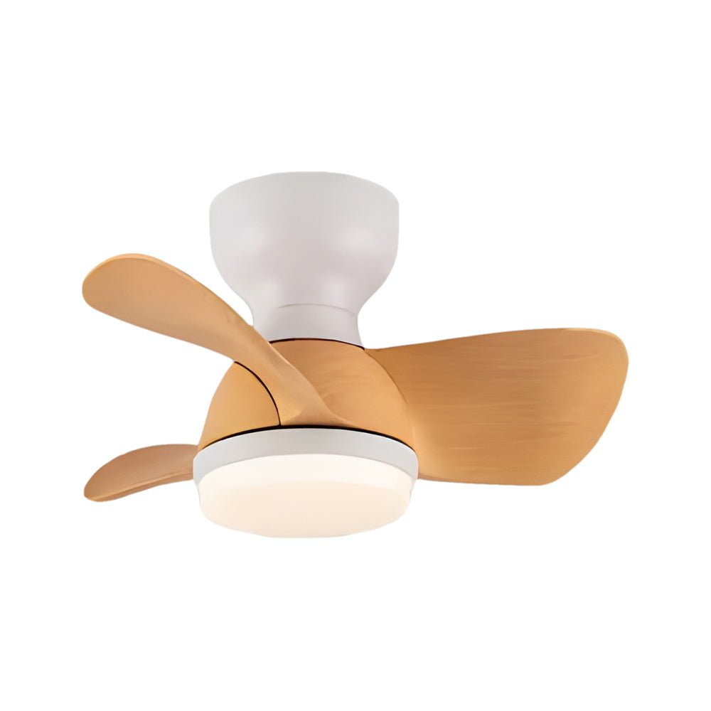 Compact 22''/31'' 3-Blade Modern White Ceiling Fan with Remote Control