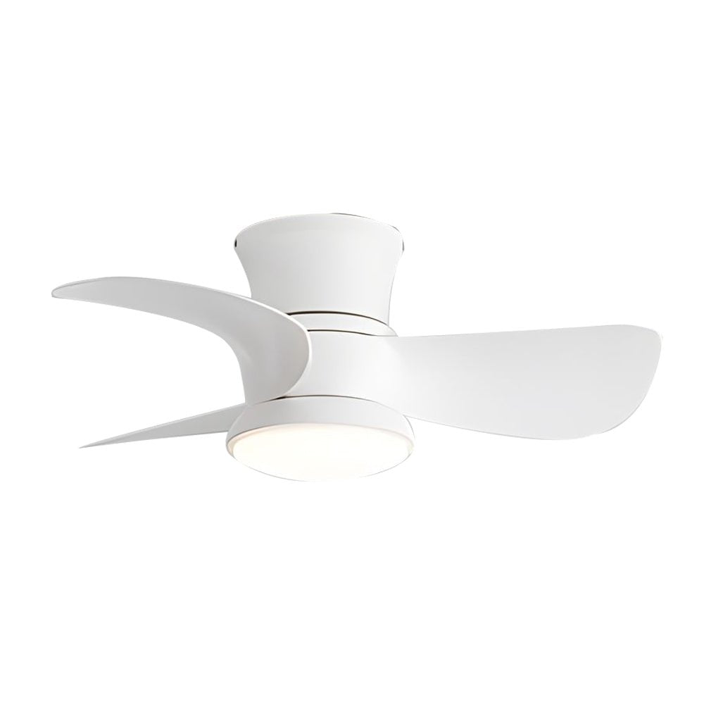Compact 22''/31'' 3-Blade Modern White Ceiling Fan with Remote Control