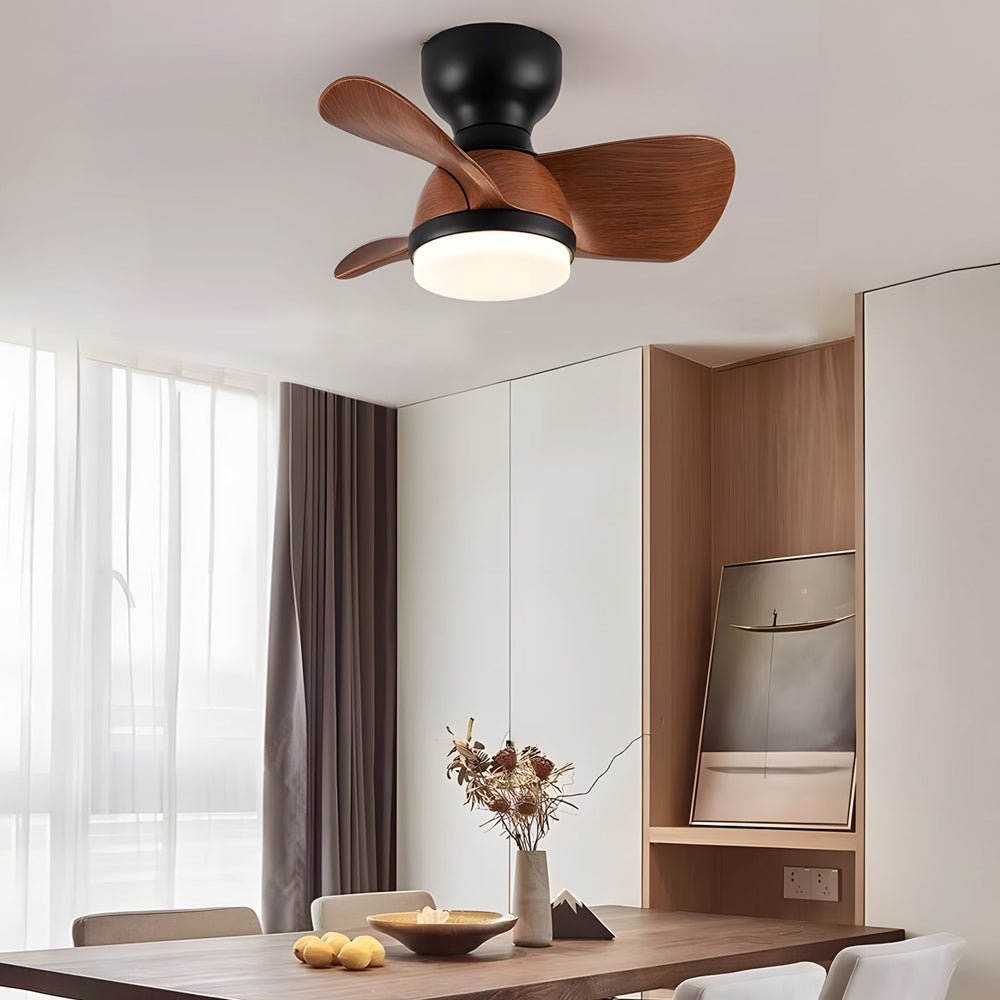 Compact 22''/31'' 3-Blade Modern White Ceiling Fan with Remote Control