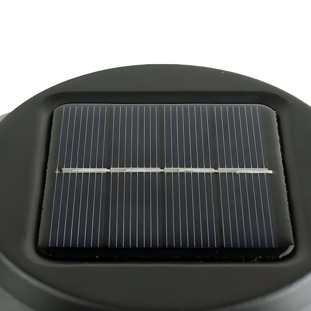 Elegant 22.8-inch Black Solar Pathway Lights with Decorative Hat Top