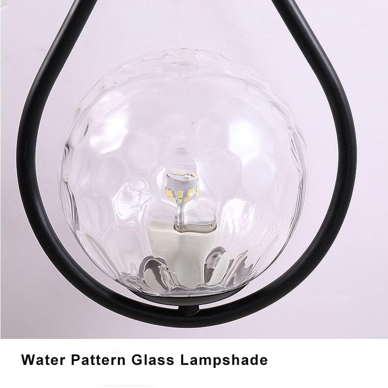 Sleek 1-Light Glass Globe Water Drop Wall Sconce for Modern Interiors