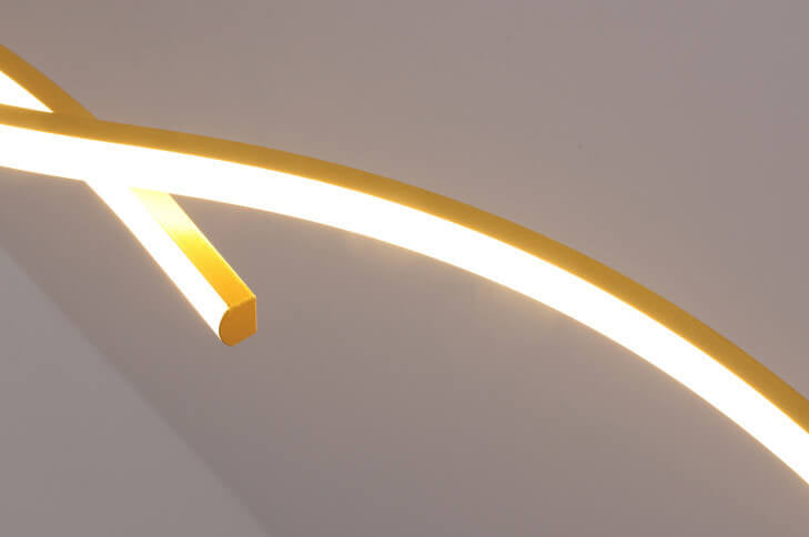 Nordic Minimalist LED Chandelier with Wave Design for Dining Room