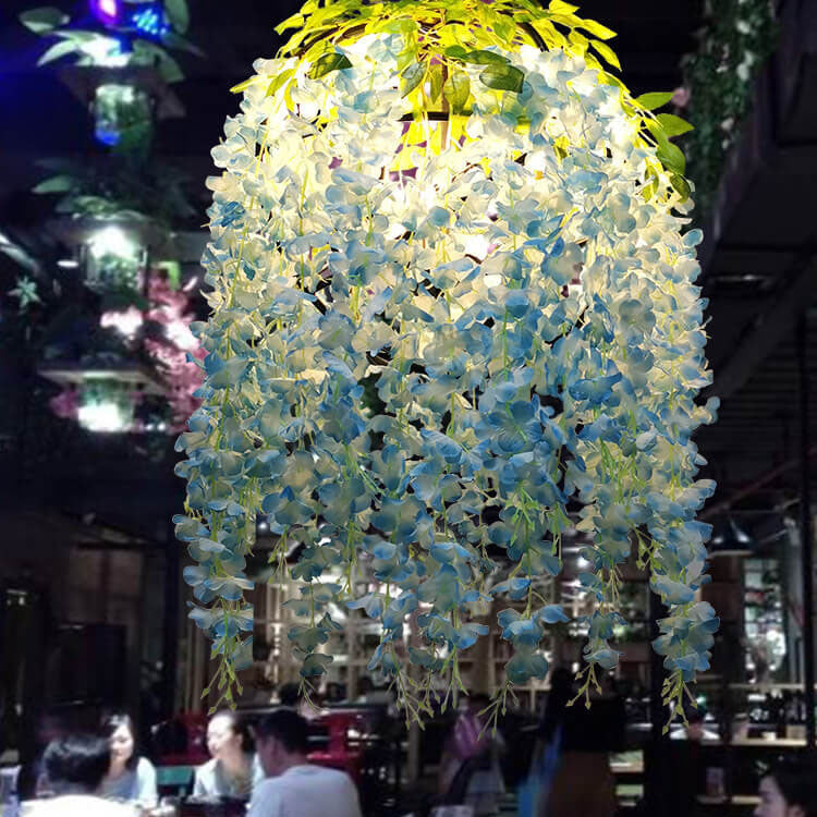 Vibrant Colorful Silk Flower Chandeliers for Modern Living Room & Bedroom